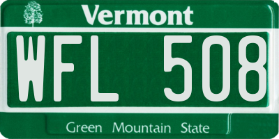 VT license plate WFL508