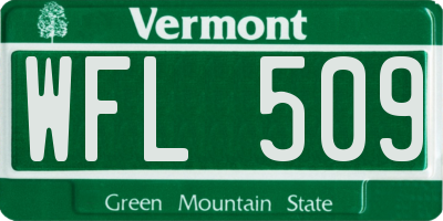 VT license plate WFL509