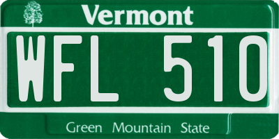 VT license plate WFL510