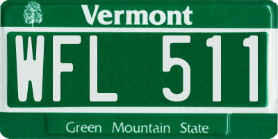 VT license plate WFL511