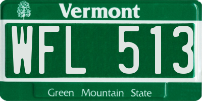 VT license plate WFL513