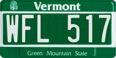 VT license plate WFL517