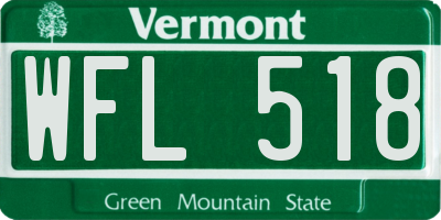 VT license plate WFL518