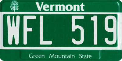 VT license plate WFL519