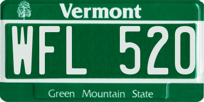 VT license plate WFL520