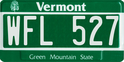 VT license plate WFL527