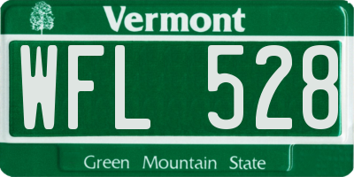 VT license plate WFL528
