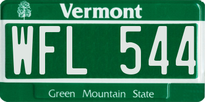 VT license plate WFL544