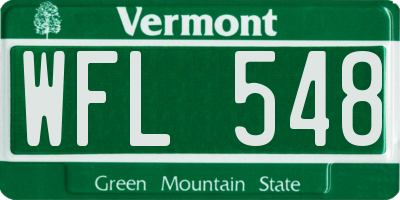 VT license plate WFL548