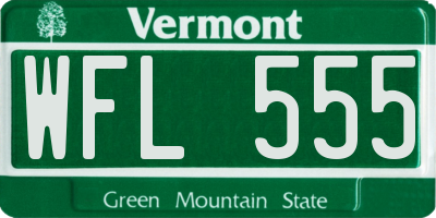 VT license plate WFL555