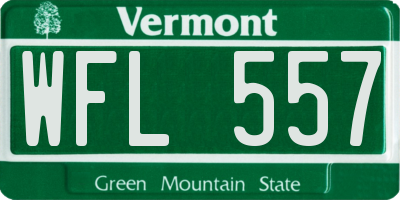 VT license plate WFL557