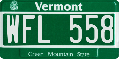 VT license plate WFL558