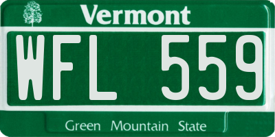 VT license plate WFL559