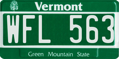 VT license plate WFL563