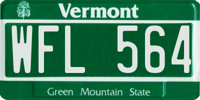 VT license plate WFL564