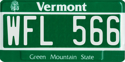 VT license plate WFL566