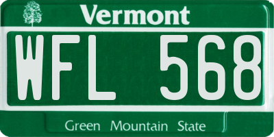 VT license plate WFL568