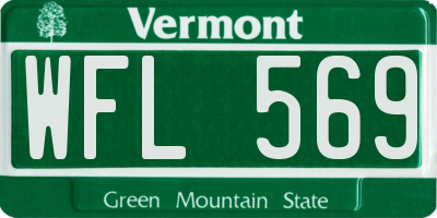 VT license plate WFL569