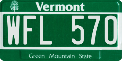VT license plate WFL570