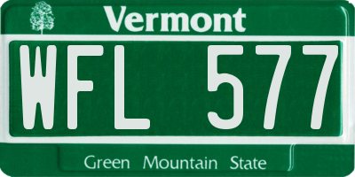 VT license plate WFL577
