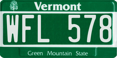 VT license plate WFL578