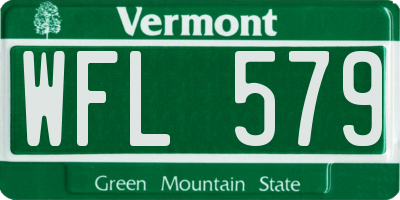 VT license plate WFL579