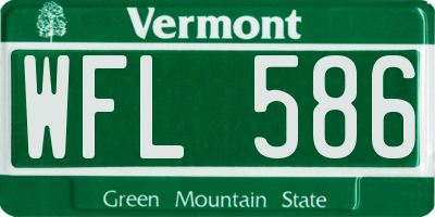 VT license plate WFL586