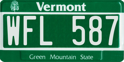 VT license plate WFL587