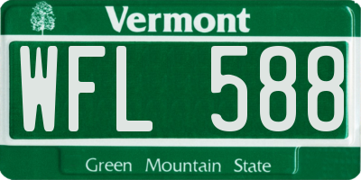 VT license plate WFL588