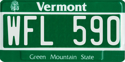 VT license plate WFL590