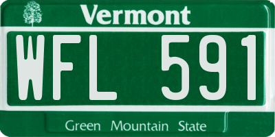 VT license plate WFL591