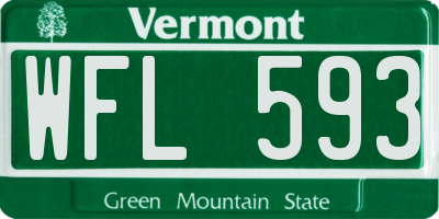 VT license plate WFL593
