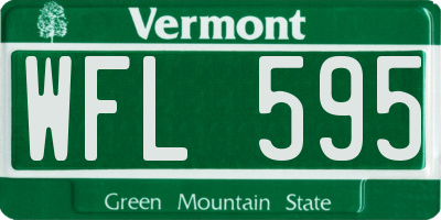 VT license plate WFL595