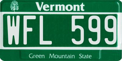 VT license plate WFL599