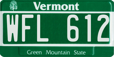 VT license plate WFL612