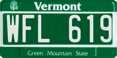 VT license plate WFL619