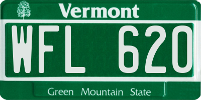 VT license plate WFL620