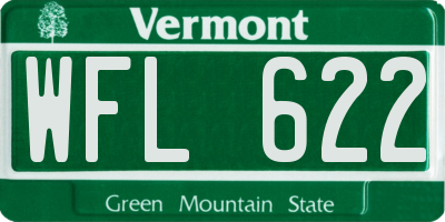 VT license plate WFL622