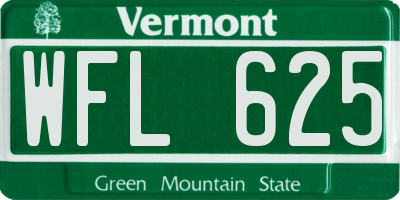 VT license plate WFL625