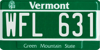 VT license plate WFL631