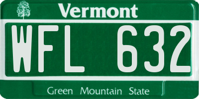 VT license plate WFL632