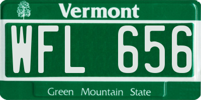 VT license plate WFL656