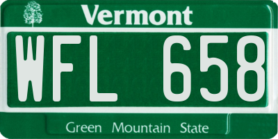 VT license plate WFL658