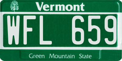 VT license plate WFL659
