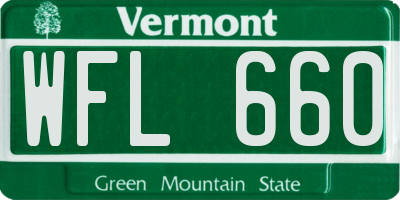 VT license plate WFL660