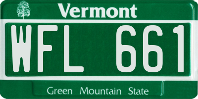 VT license plate WFL661