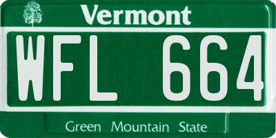 VT license plate WFL664