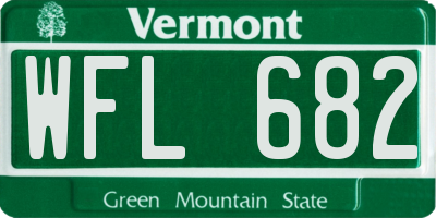 VT license plate WFL682