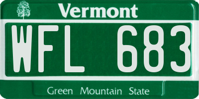 VT license plate WFL683