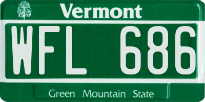 VT license plate WFL686